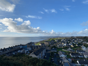 The skyline of Cricieth, Wales