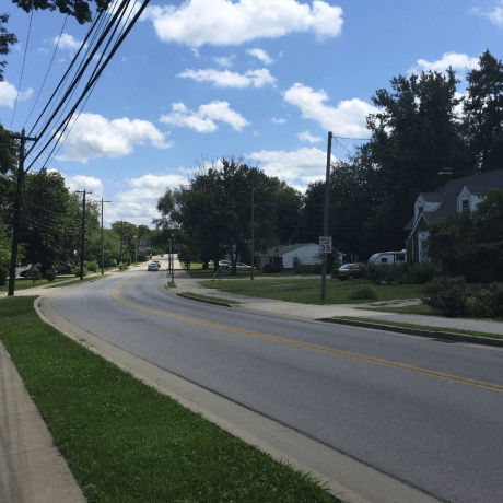 The town of Berea, USA as shot through a camera
